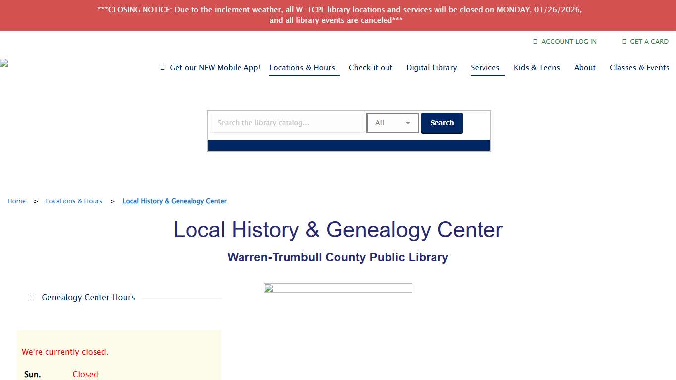 Local History & Genealogy Center – Warren-Trumbull County Public Library